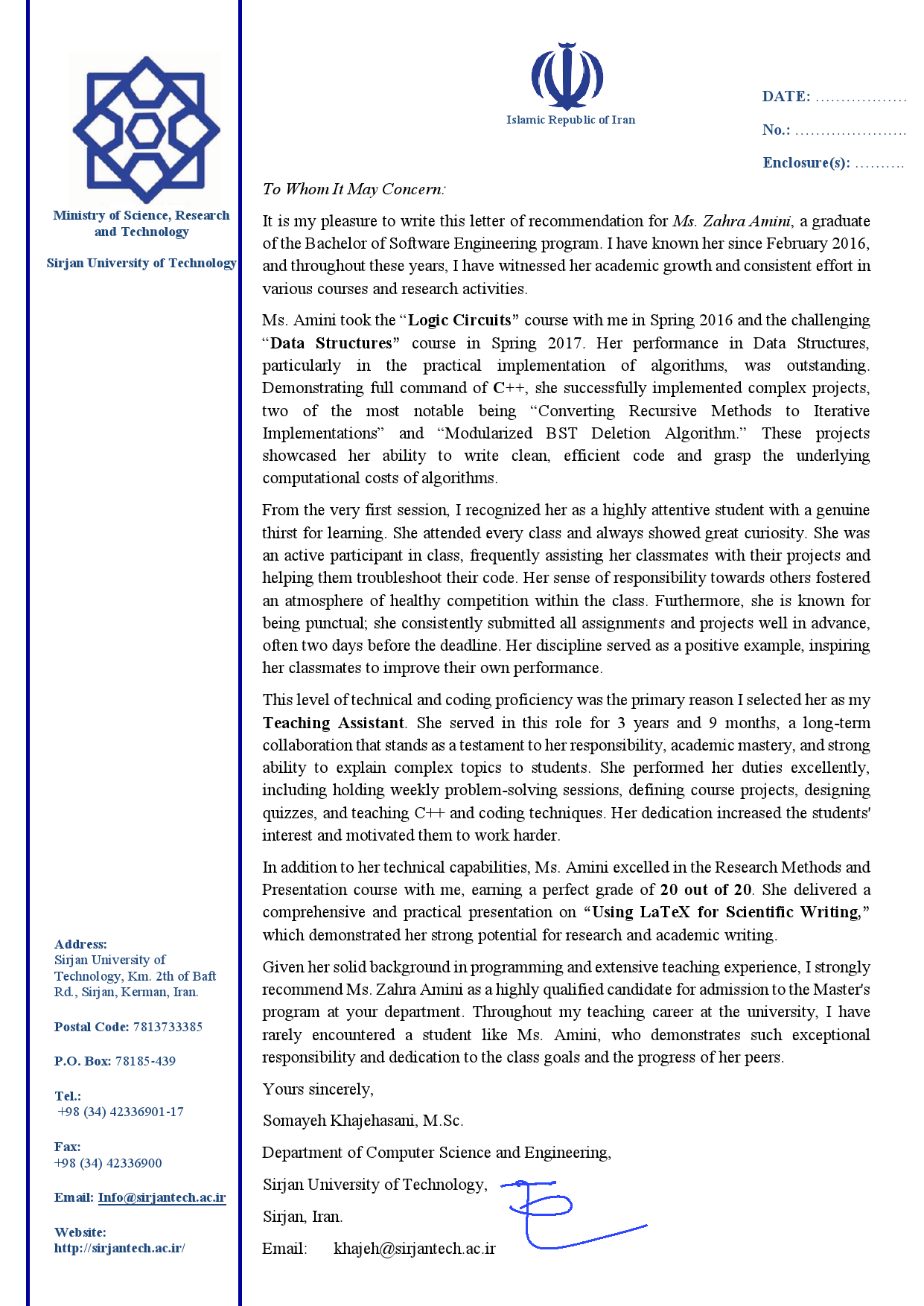 Recommendation Page 1